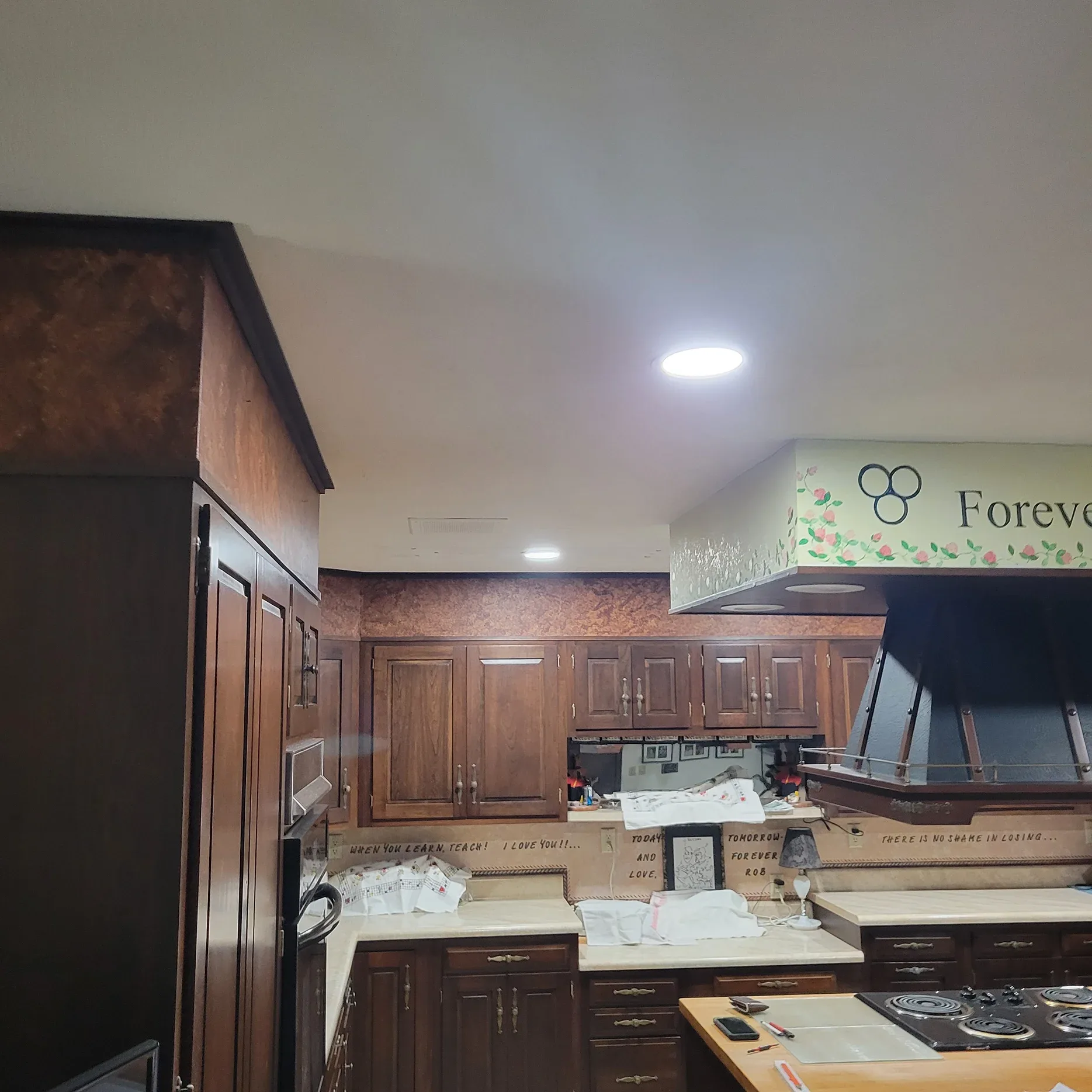 Additional can light upgrade in kitchen area