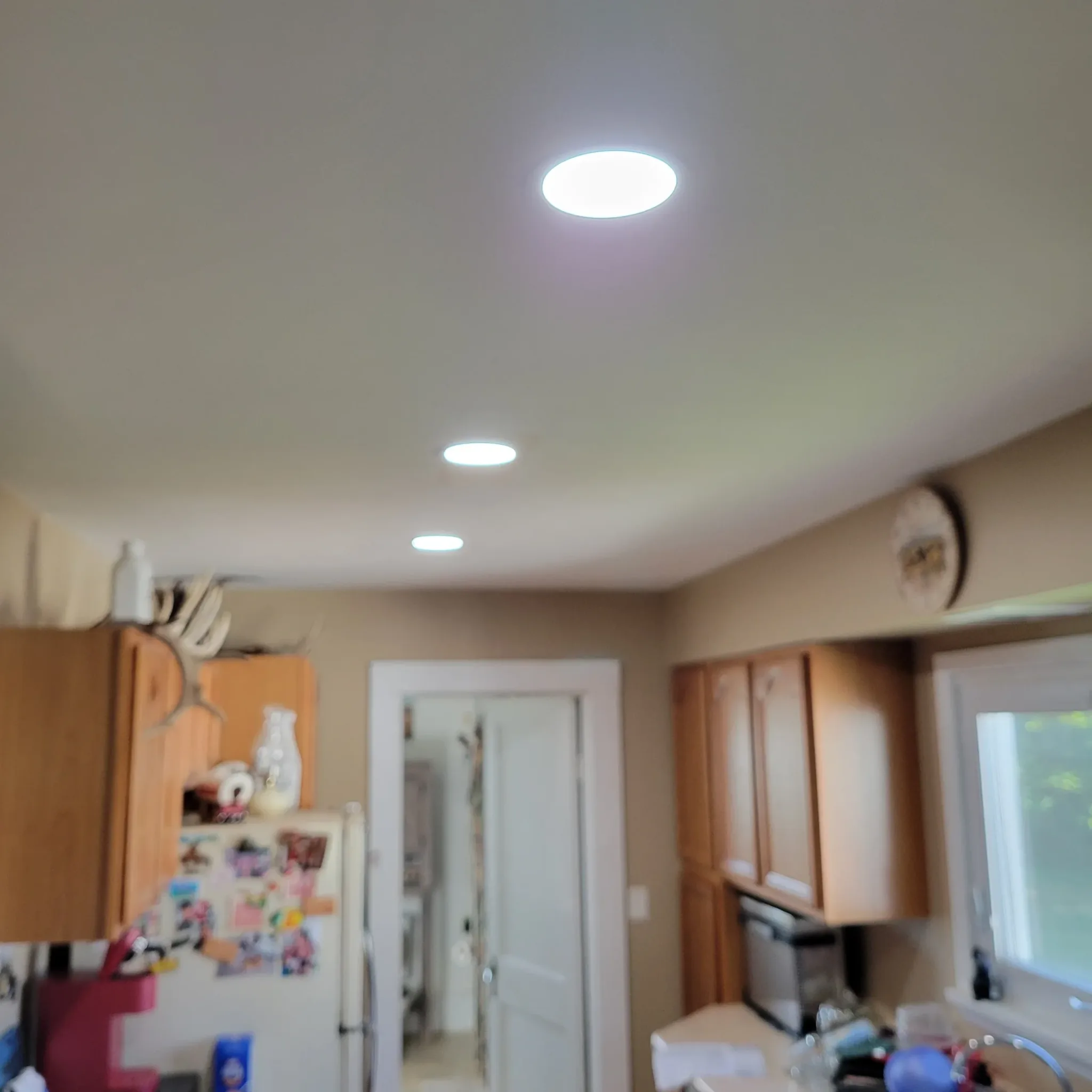 BBS Electric completing a kitchen lighting upgrade in Quincy IL