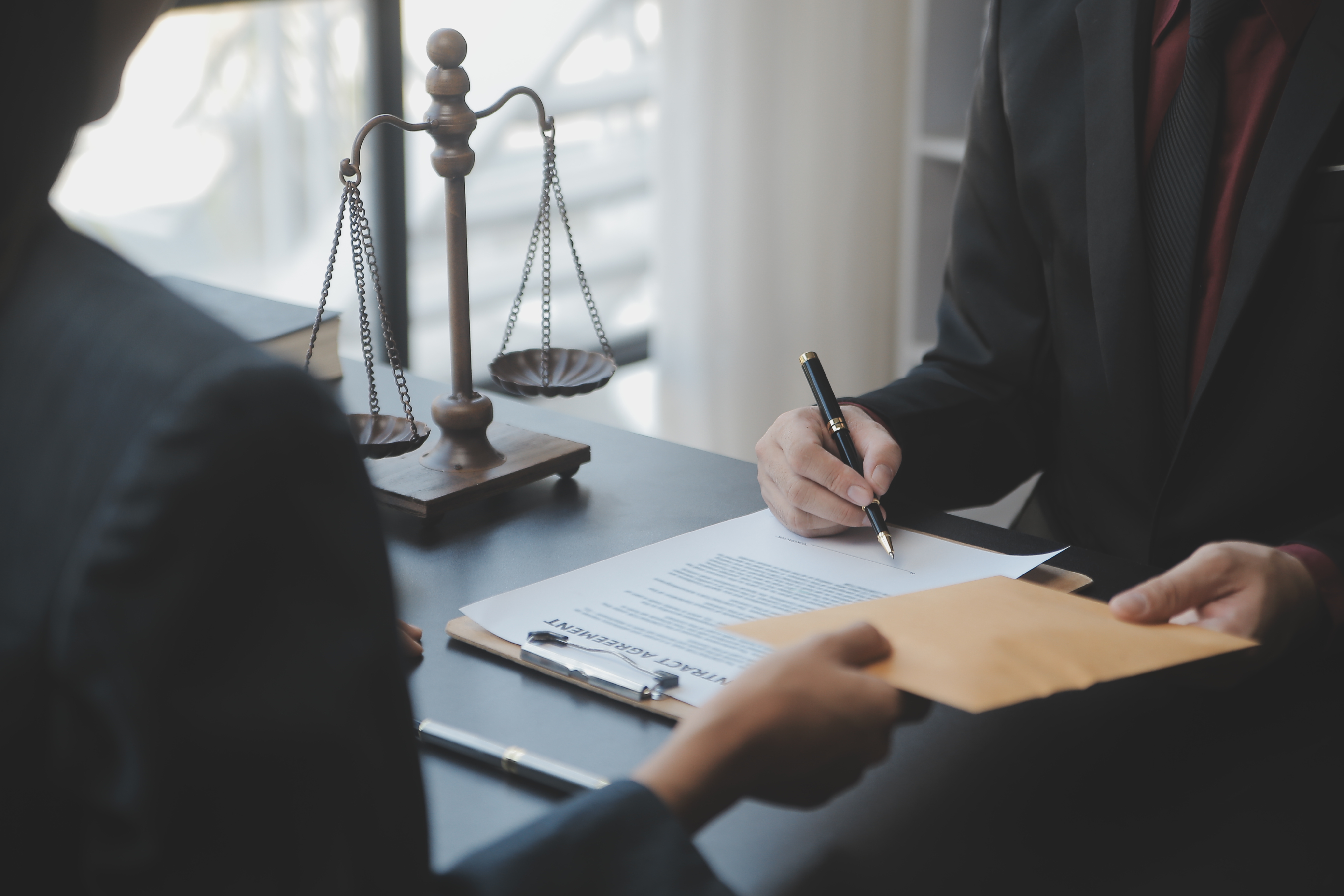 James M. Byrd reviewing case files in his Mobile, Alabama office