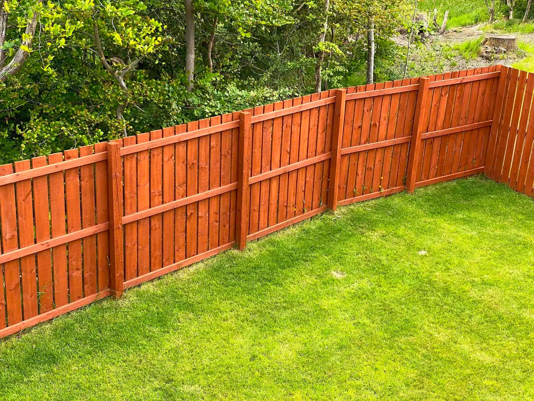 Wood fence installation by Baxter Site Works