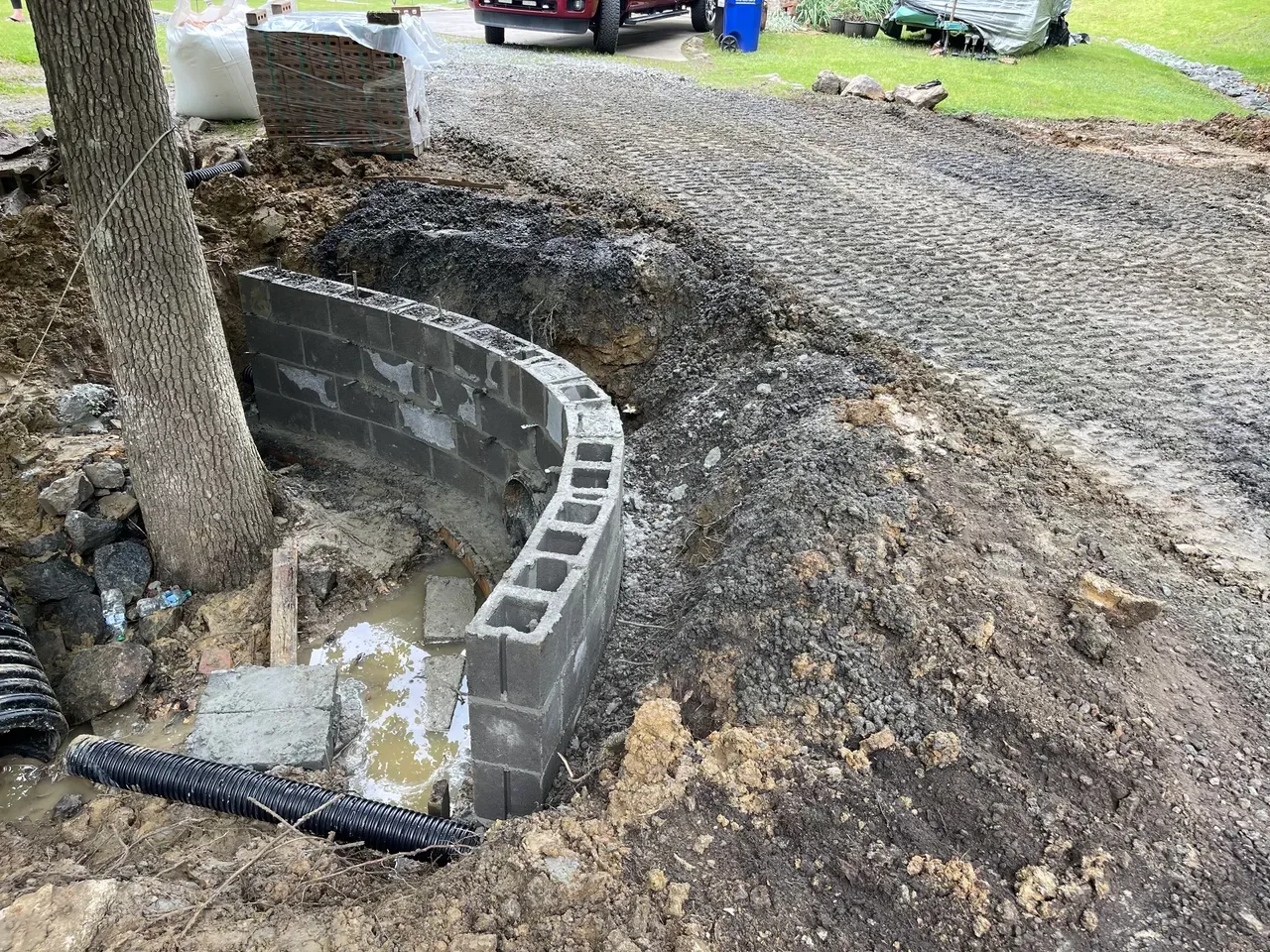 Retaining Wall and Hardscape - Alpharetta, GA