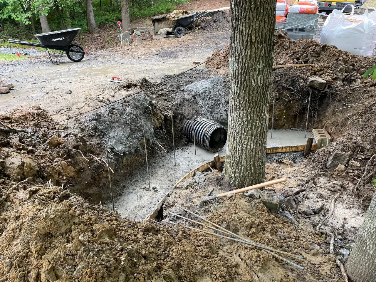 Custom mailbox and stone work by Baxter Site Works serving greater Atlanta