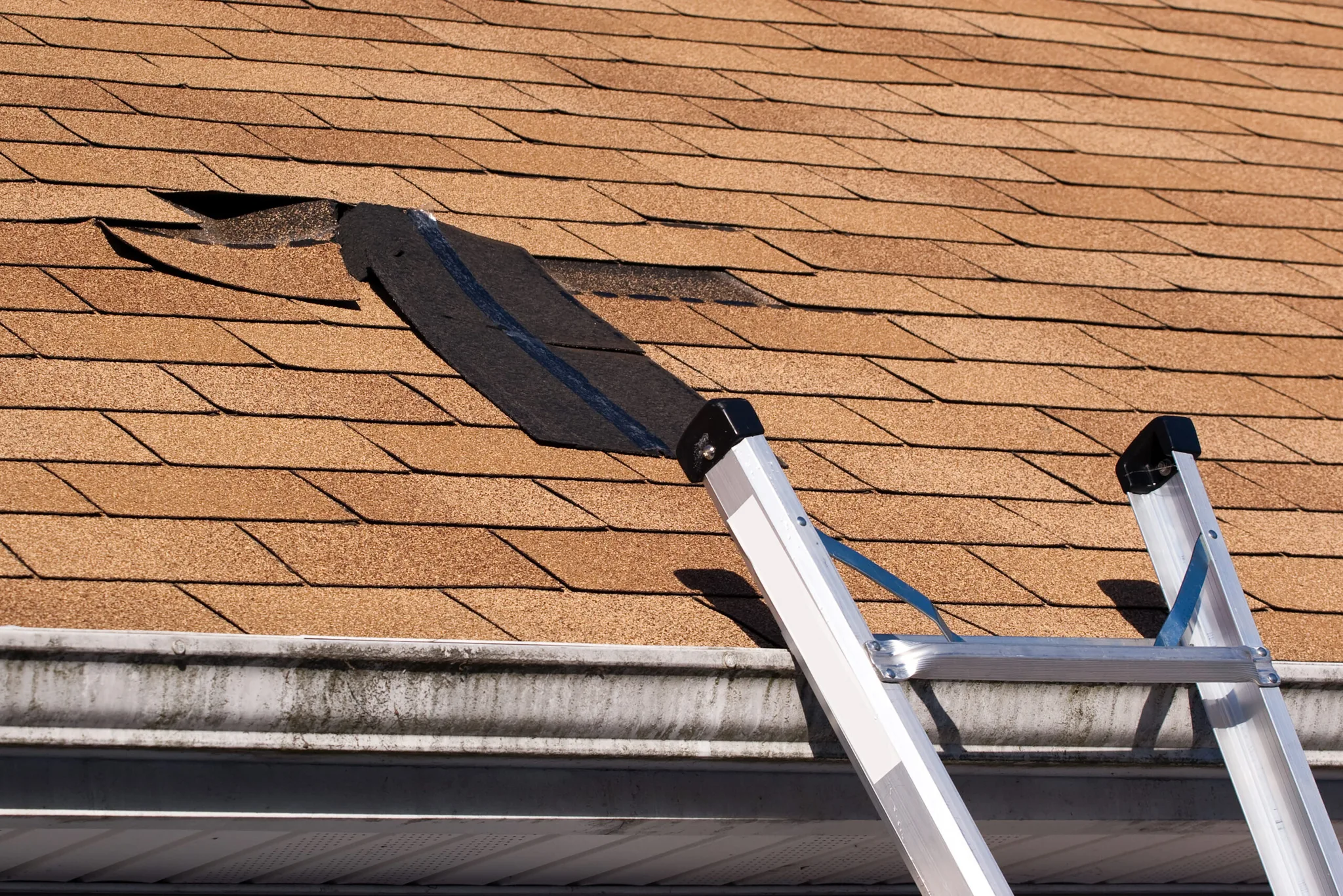 Storm damage roof repair